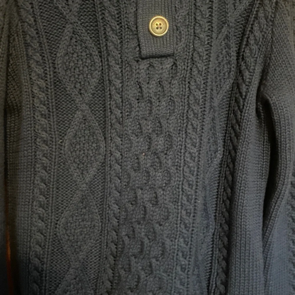 NWT Gap Kids Cable-Knit Mockneck Sweater, S/6-7, tapestry navy